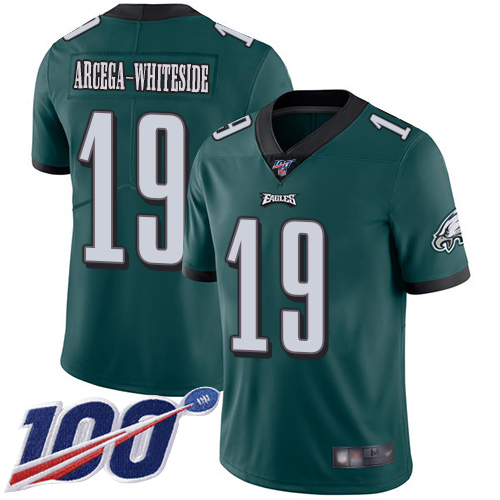 Men NFL Philadelphia Eagles #19 JJ Arcega-Whiteside Midnight Green Team Color Vapor 1->philadelphia eagles->NFL Jersey